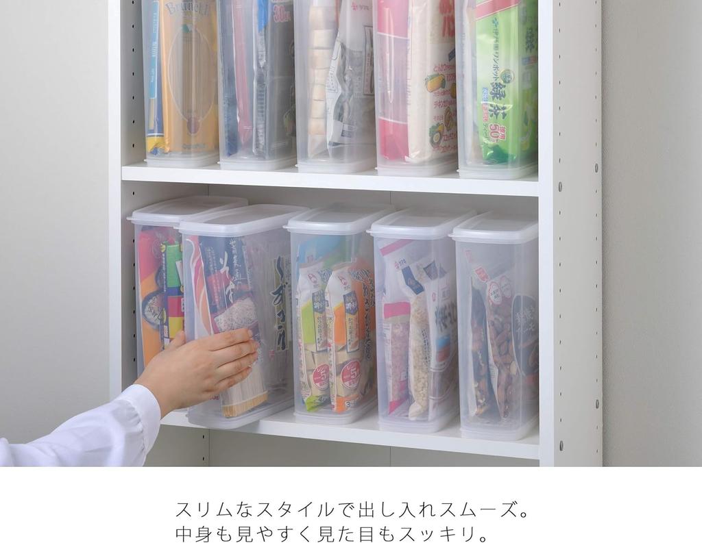Inomata Chemical Storage Dry Goods Storage with 1 Desiccant Set of Made in 9196 (Inomata-k) Container, Container, 4.0cm, Natural, Pack, 2, Japan,