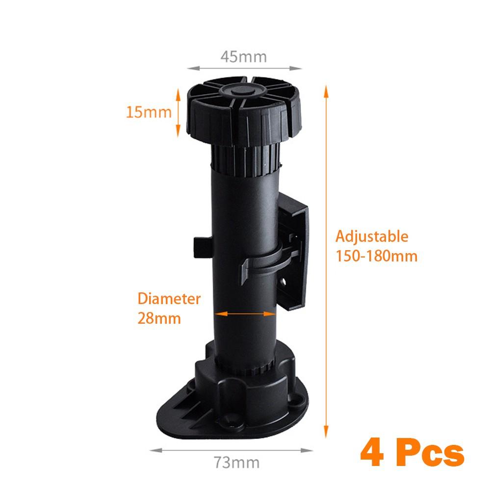 Cabinet Legs Plinth Feet Set of 4 Adjustable for Easy Furniture Leveling
