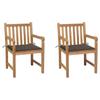 Day and Night - Day and Night Garden Chairs 2 Units Teak Wood with Taupe Gray Cushions