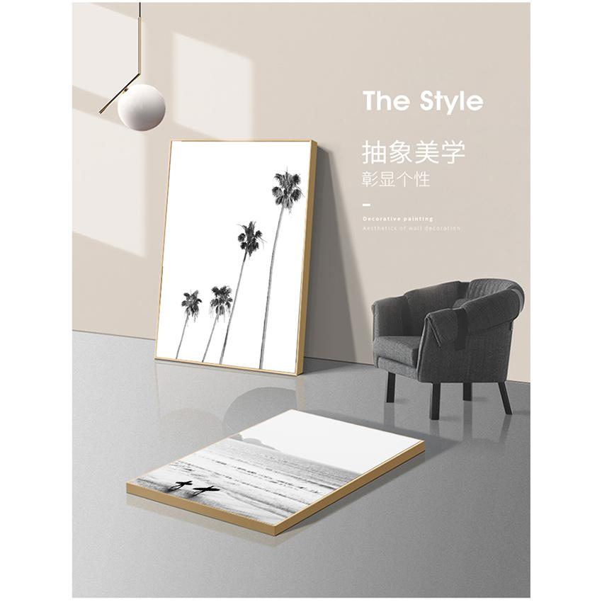 Black and White Photography Pictures Home Decor Beach Tropical Landscape Posters Prints Palm Beach Surf Wall Art Canvas Painting