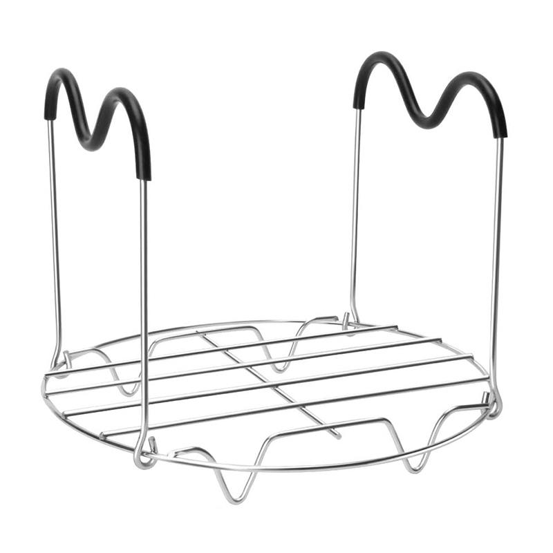 Steamer Rack Trivet with Heat Resistant Silicone Handles Stainless Steel Steam Rack Pressure Cooker Trivet JT429