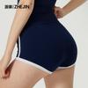 Sports Shorts New Striped Contrasting Colors Nude Yoga Pants High Waist Belly Pants Fitness Outer Wear Shorts Women's Ice Feeling Technology