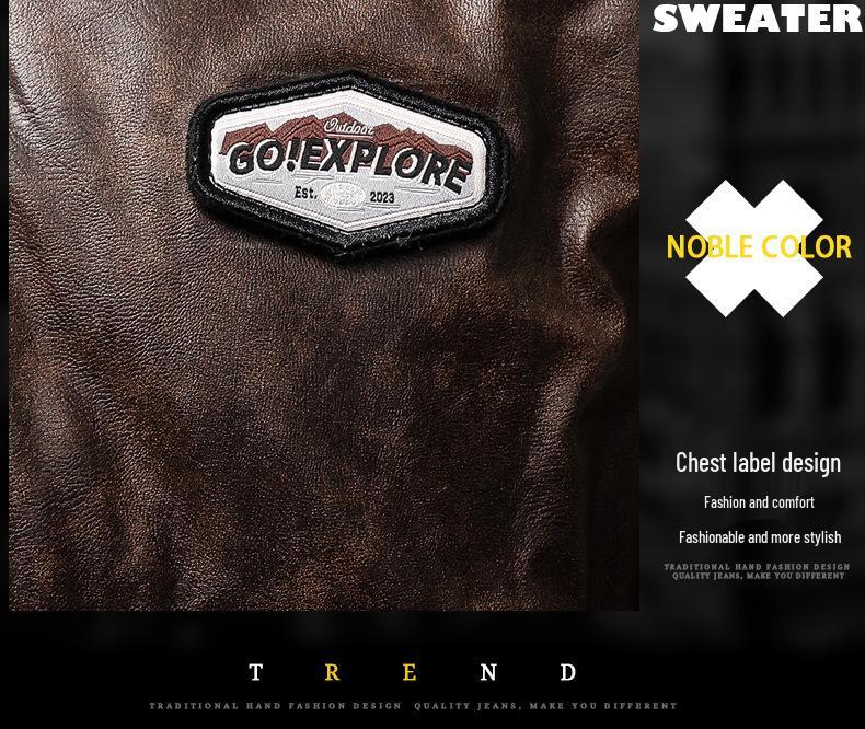 Men's Premium 90% Duck Down Leather Winter Jacket 2024 - Loose, Warm, Outdoor Casual Plus Size Coat