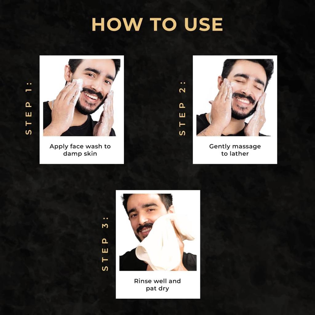 WOW Skin Science Men Charcoal Niacinamide Face Wash Oil Control Deep Cleanse 150ml Gentle Daily Cleanser for Oily Skin Shine Reduction