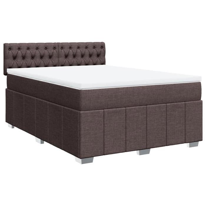Maison Exclusive - Sommier à lattes de lit avec matelas Marron foncé 140x200 cm