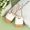 1:6 1:12 Dollhouse Miniature Bag Backpack Shoulder Bag Shopping Purse Handbag Bucket Bag Doll Decor Adjustable Shoulder Straps