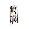 VASAGLE Ladder Shelf, 4-Tier Home Office Bookshelf, Freestanding Storage Shelves, for Living Room Bedroom Kitchen Balcony, Metal Frame