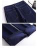 High-Waisted Slimming Plus Size Jeans - Women's Autumn/Winter Velvet Thickening Straight Leg Pants