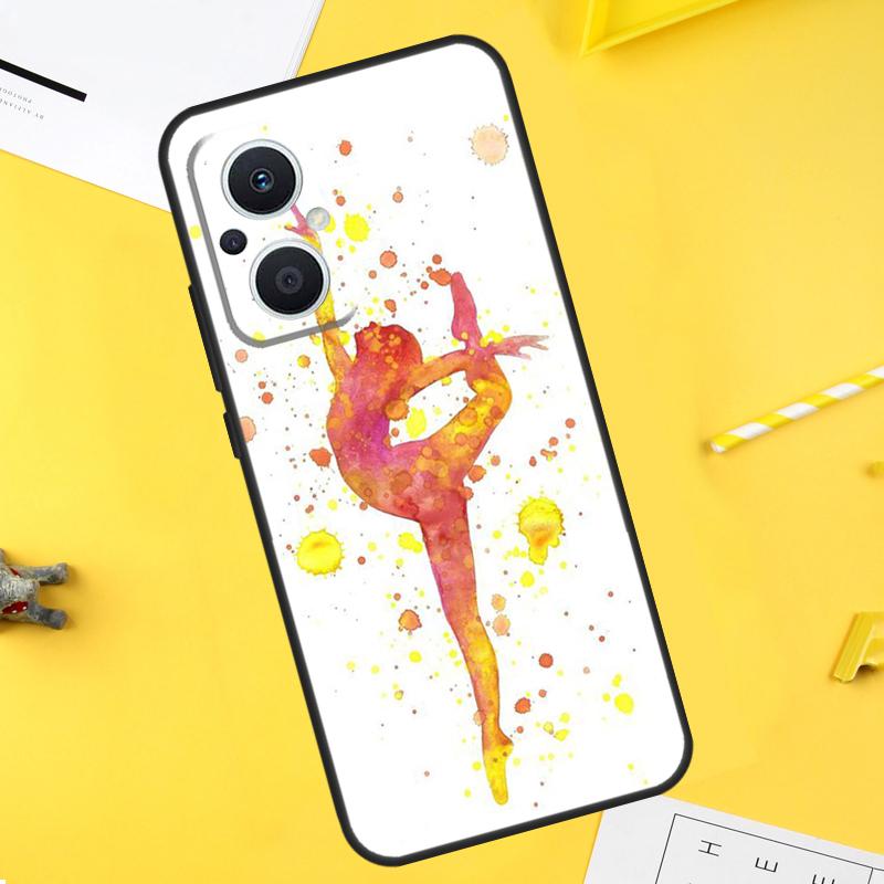 Gymnastics Oil Painting For OPPO Reno 10 11 12 13 14 Pro 7 8 Lite 8T 11F 12F 13F 14F OPPO Find X8 X5 X6 X9 Pro Case