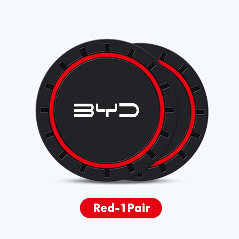 Auto-Getränkehalter-Untersetzer Rutschfestes Pad Matte Innenraum-Dekor Zubehör für BYD Qin Pro Tang F3 E6 Atto 3 Yuan Plus Song Max G3 I3