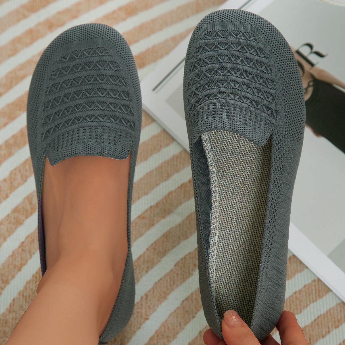 

Women Flats Shoes 2024 New Mesh Breathable Sneakers Women Breathable Light Slip on Flat Casual Shoes Ladies Loafers Shoes Women 43 сірий колір