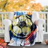 Soccer Theme Printed Blanket - Perfect for Couch, Bed, Travel & Outdoor Use | Machine Washable, Cozy & Durable.