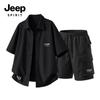 JEEP SPIRIT Men's Cool & Breathable Summer Two-Piece Set