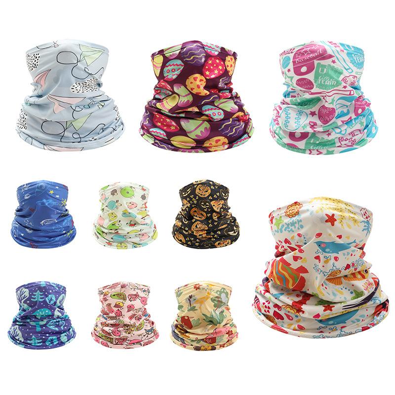 Dziecięcy Lodowy Chustogrzbiet Lato Dzieci Twarz Szyja Osłona Przeciwsłoneczna Kołnierz Gaiter Bandana Szalik Pyłoszczelny Sporty Zewnętrzne Nakrycie Głowy Szaliki
