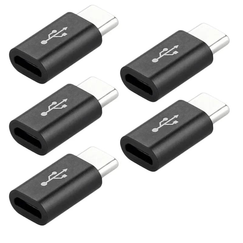 200PCS USB Type-C to Micro Charging Converter for Xiaomi Redmi Note 11S 10S 9S 8T 9T 10T 7 8 9 10 11 Pro Max USB OTG Adapter