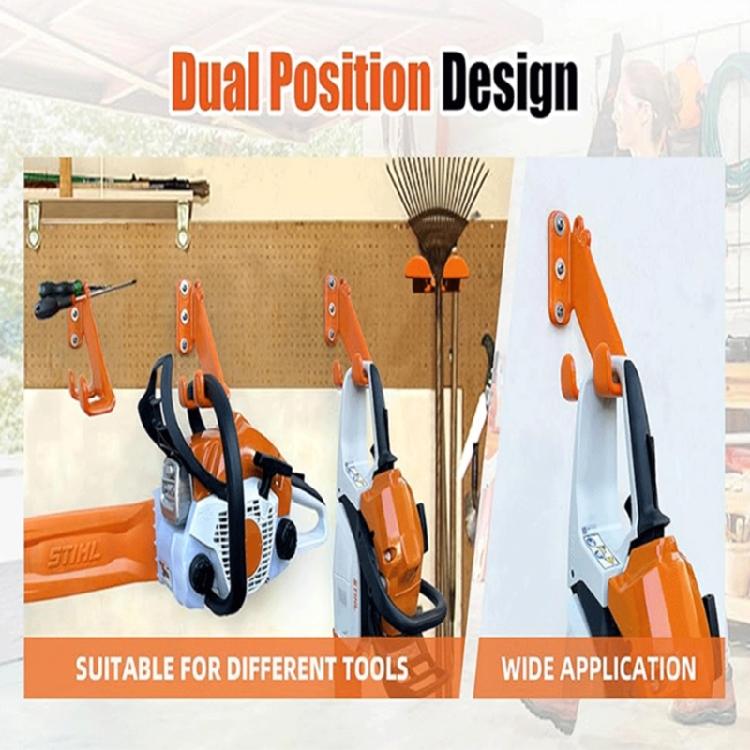 Easy to Install Secure Chainsaw Mount Hanger Rack Stand Rust Resistant for Professional Gardeners and DIYer Enthusiasts