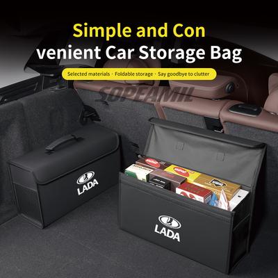 Car Trunk Storage Box Foldable Stowing Tidying Bag LADA Vision Concept Vesta XCODE Granta Niva XRAY Samara Kalina Largus Priora