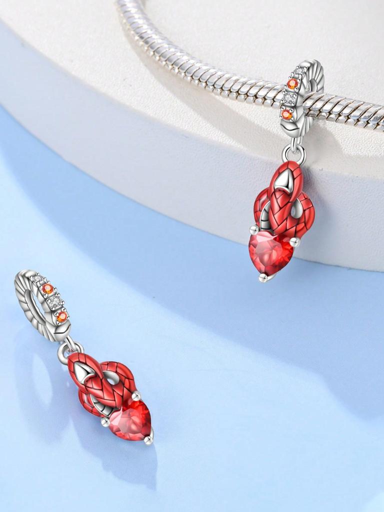 Charms Plata Spirit Snake Shield Rose Beads Charm Copper Plated Fit Copperoriginal Bracelet For Jewelry Making Diy Charm