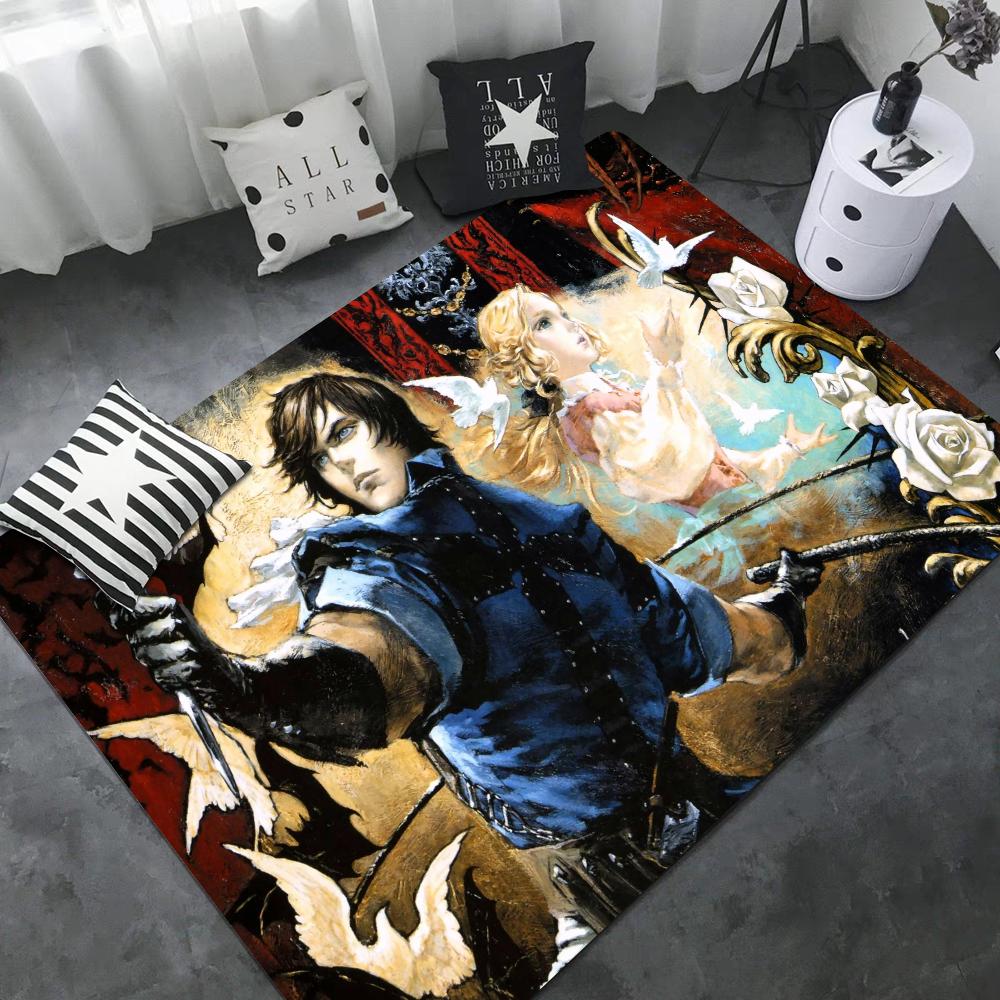 C-Castlevania Floor Mat Floor Mat Non-Slip Laundry Room Mat Laundry Decor Balcony Child Living Room Household Carpets