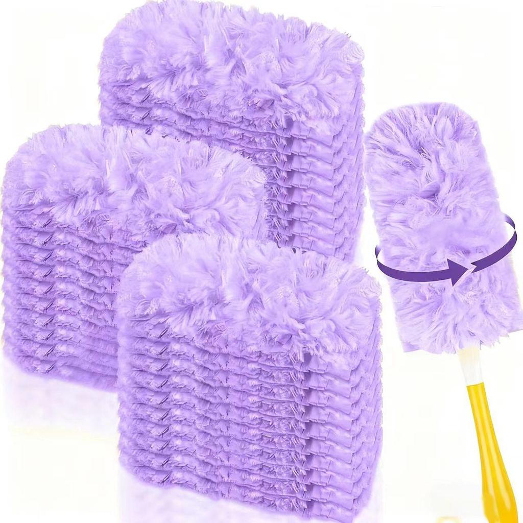 360° Double-Sided Electrostatic Duster with Replaceable Fiber Head for Gap Cleaning and Dust Adsorption