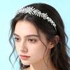 Luxury Geometric Bridal Crown Rhinestone Headwear Wedding Tiara Jewelry Hair Accessories Queen Headband Party