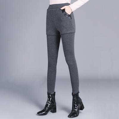 Gonna-pantalone da donna a vita alta, vestibilità aderente, resistente al freddo, caldo, casual, tasca finta