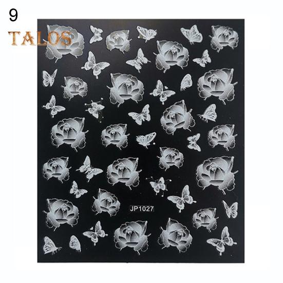 Nail Art Sticker Butterfly Moon Engraved Design Beauty Paper Multi-shaped Fingernails Decor for Professional Use