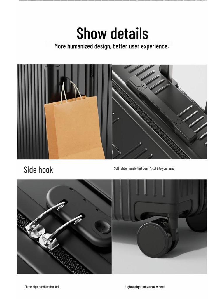 20" Vintage Durable Trolley Suitcase - Large Capacity Travel Case for Students