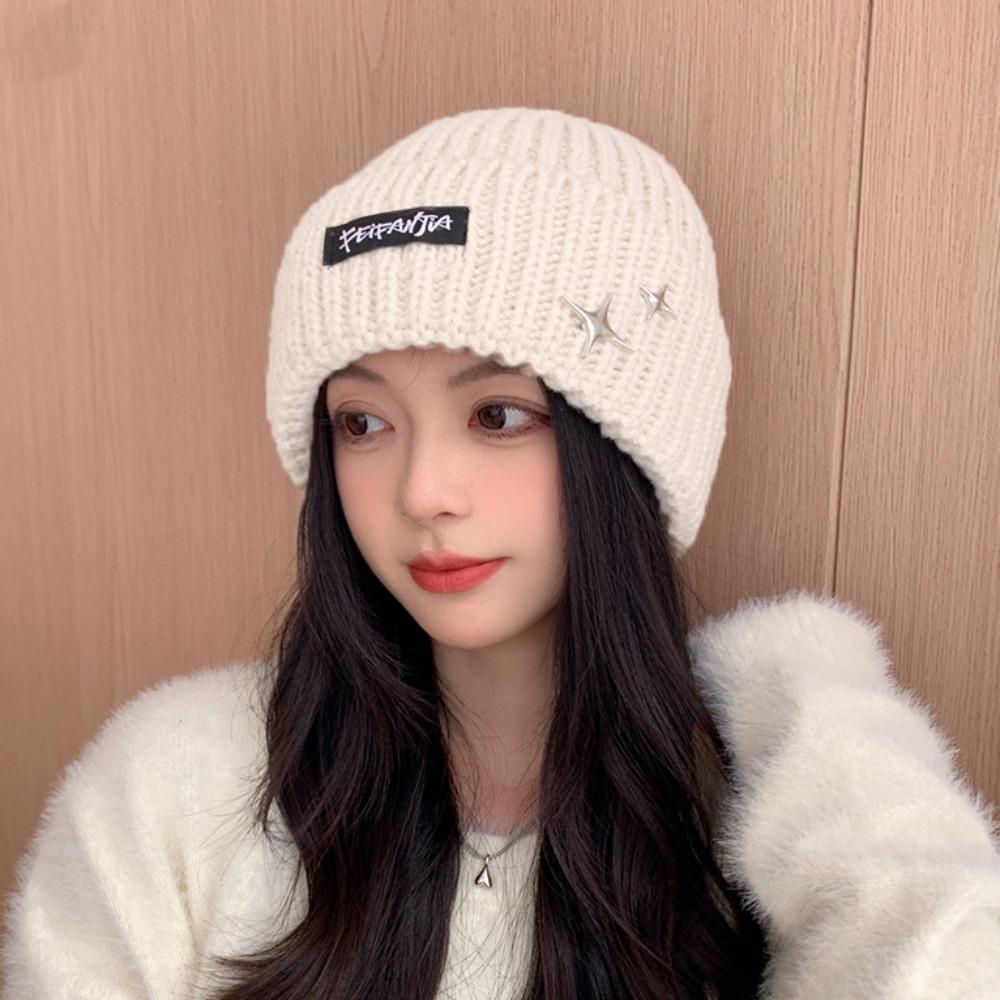 Solid Color Winter Autumn Hats Keep Warm Female Beanie Caps Warmer Bonnet  For Women/Men/Students