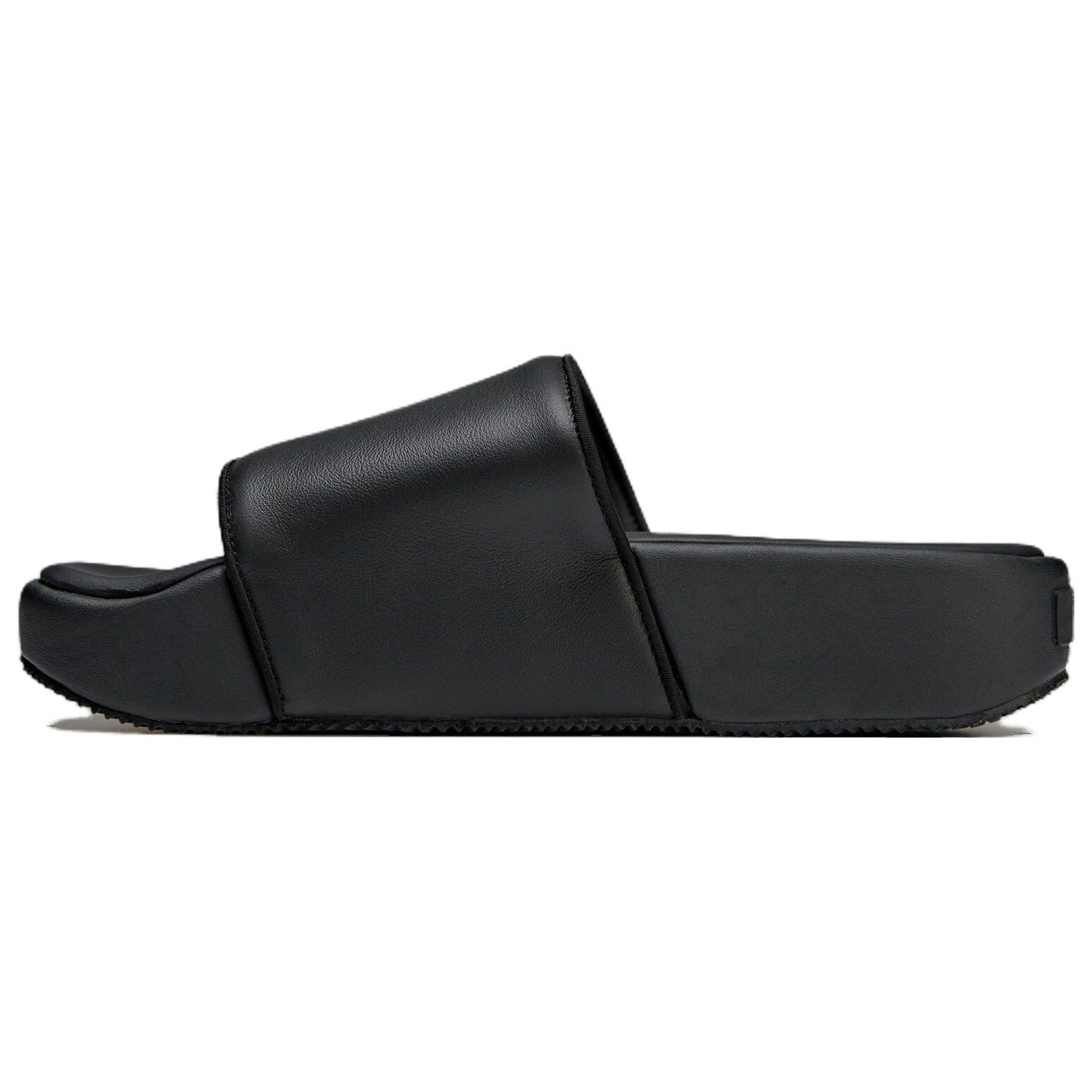 

Черные кроссовки унисекс adidas Y-3 Slide Triple FZ6403 46