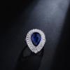 WWJ Eleganter Schmuck, großer verstellbarer Zirkonia-Ring für Damen