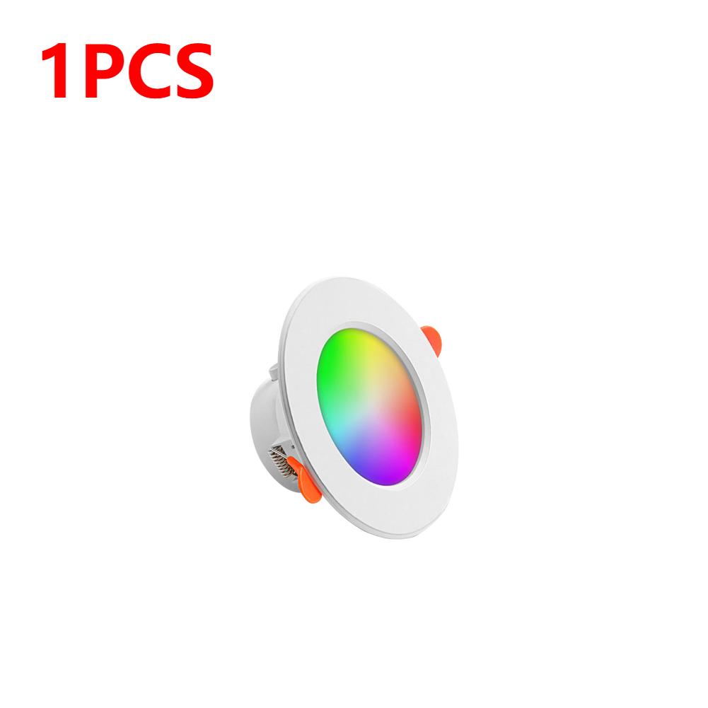 

1-10PCS RGB LED Downlight RGBW+CW+CCT Dimmable Spotlight 10W Bluetooth Smart Ceiling Light Control for Living Room Decor