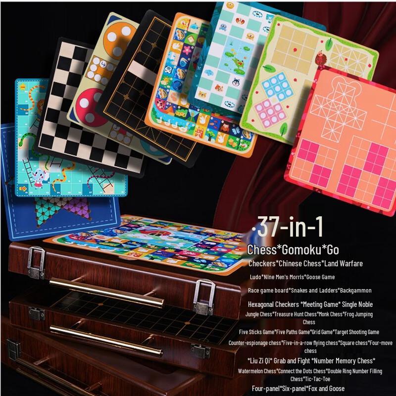 Maple Yi 37-in-1 Portable Multi-Game Chess Set