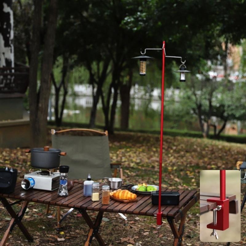 Folding Table Light Stand Camping Lamp Stand Detachable Lamp Holder Outdoor Light Holder Tent Light Stand Enduring