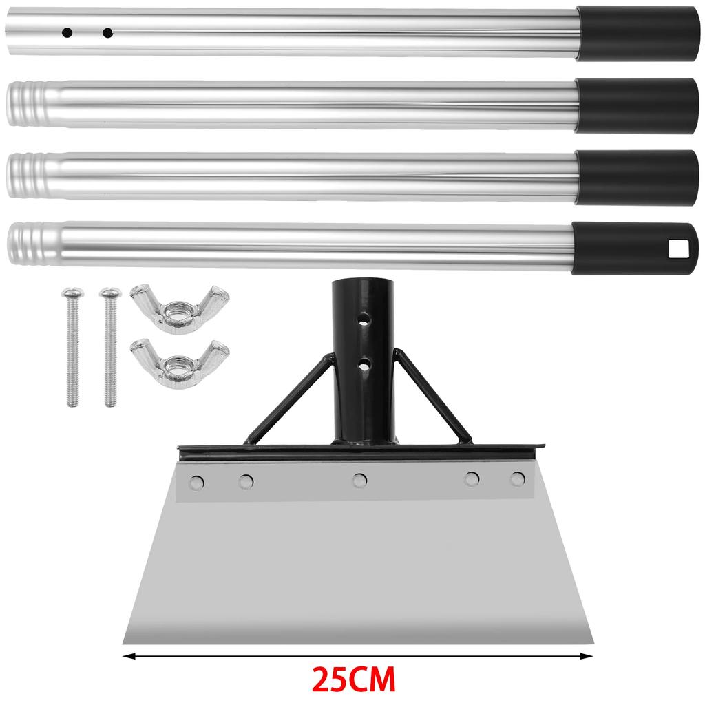 Cleaning Shovel Stainless Steel Garden Moss Weeding Shovel with Adjustable Length Handle Outdoor Farm Planting Tool