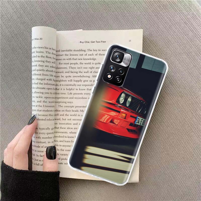 Car for B- Bmwes-S E30 Phone Case For Redmi Note 13 12 Pro Plus 14 15 Pro 5G 11 11T 11E 11S 10 Pro 10S 9 9S Cover Cell Clear TPU