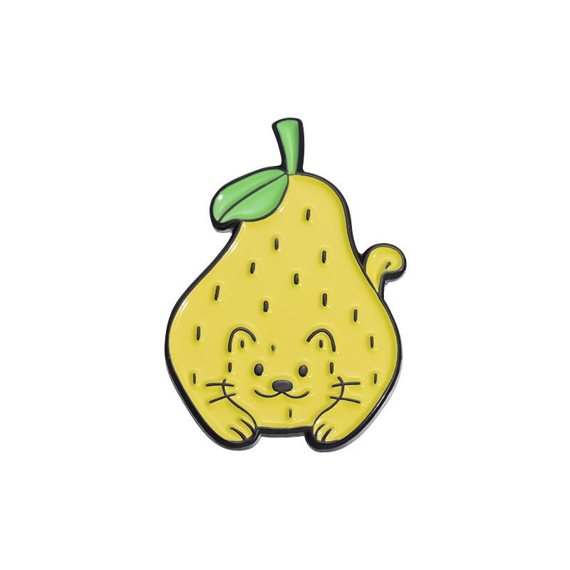 Charmante Niedliche Cartoon-Fruchtbroschen mit entzückenden Erdbeer-, Wassermelonen- und Traubenmotiven