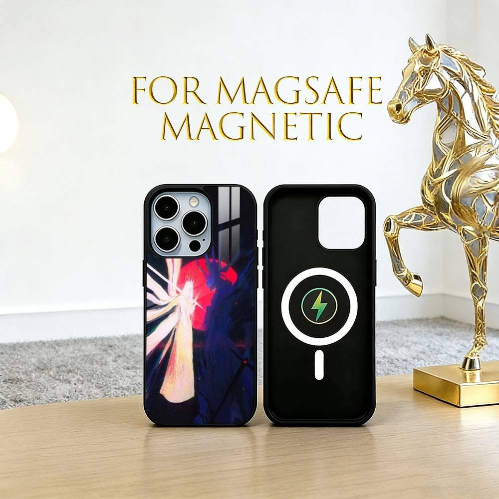 Dark Art Style Phone Case For iPhone17,16,15,14,13,12,11 Plus,Pro Magnetic with Magsafe Wireless Charging