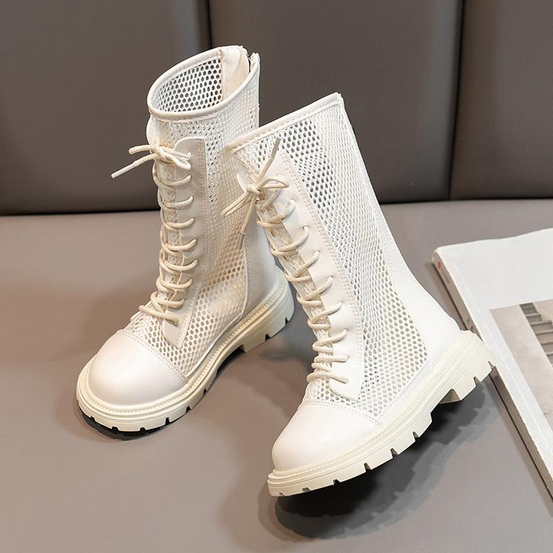 Mädchensandale, Kinderschuhe, Kinderschuhe, Flache Schuhe, Lange Stiefel