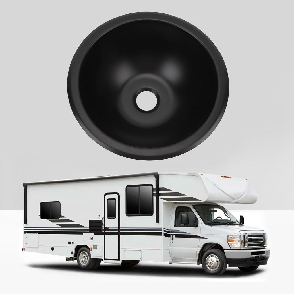 9 X 4in 304 Stainless Steel Sink Round Easy To Clean 40mm Drain Port Hand Wash Basin for RV Camper Boat  RV Sink  Sink