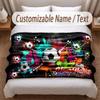 Soccer Theme Soft Blanket Personalized Custom Name Text Print Warm Blanket Home Sofa Bedroom Decor