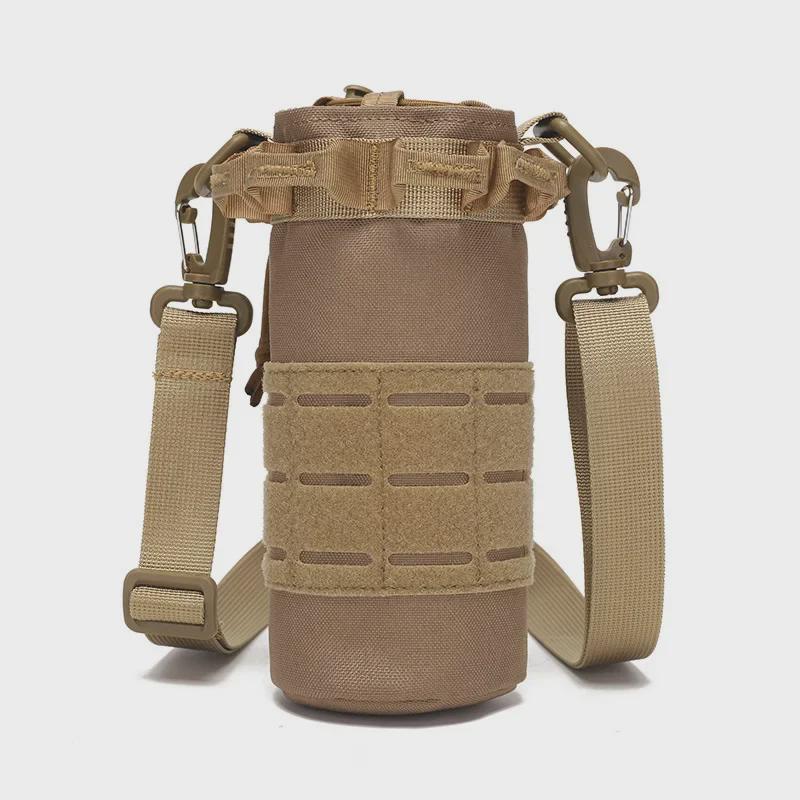 Suport Tactic Camuflaj Molle pentru Sticlă de Apă - Transportator Convenabil pentru Agățat de Talie în Aer Liber sau pentru Bicicletă