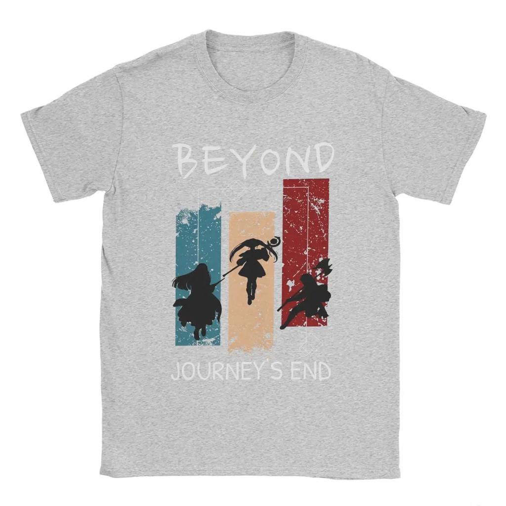 2025 new model Men Frieren At The Funeral Anime T Shirts Characters Fern 100 Cotton merch Novelty Short Sleeve Crewneck Tee Plu
