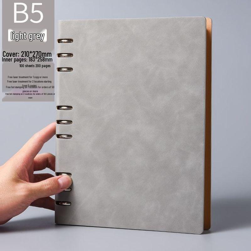 A5 Detachable 6-Hole Loose-Leaf Notebook for Meetings and Workplaces