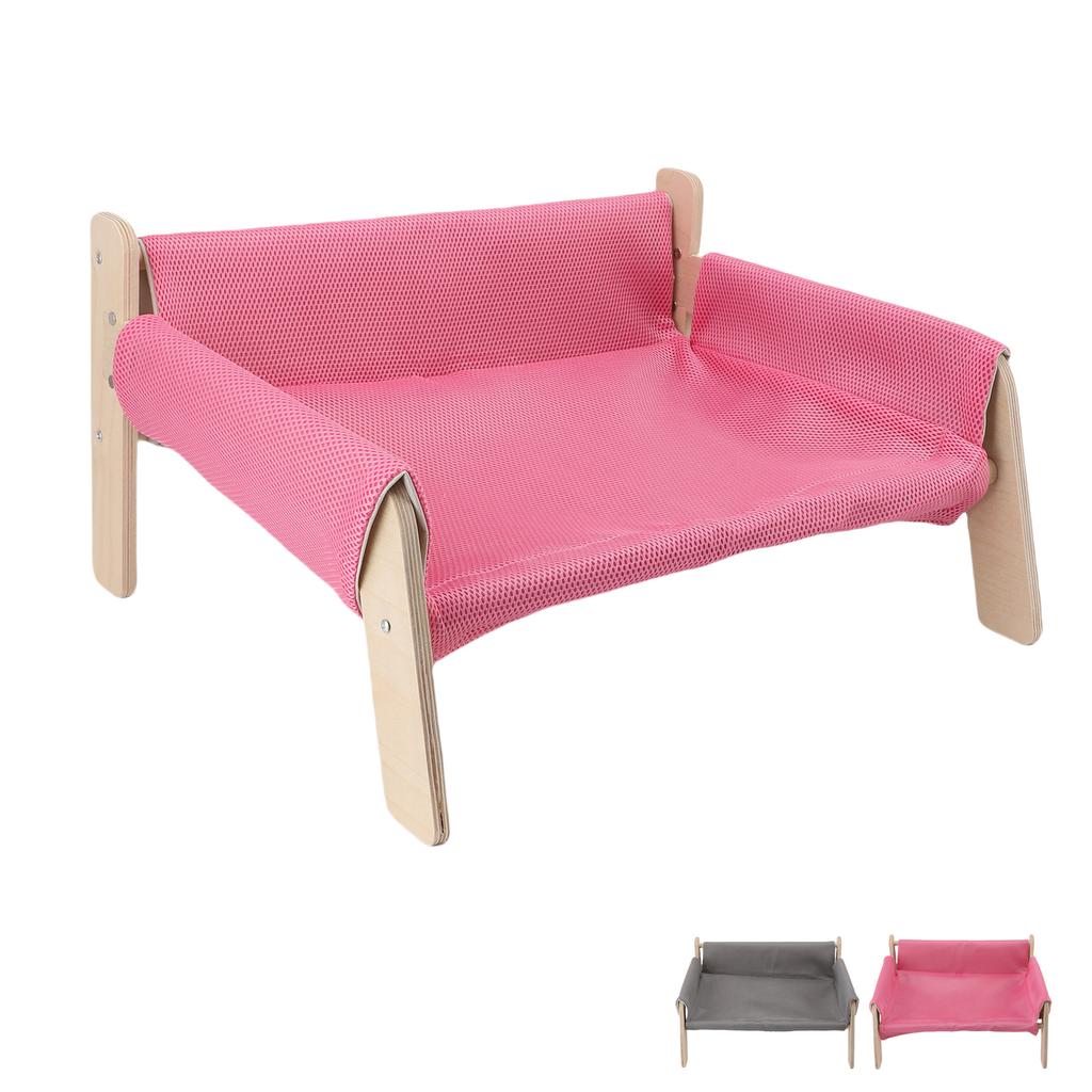 Elevated Cat Couch Wood Structure Stable Support Relaxing Strong Load Capacity Cat Sofa Bed for Home