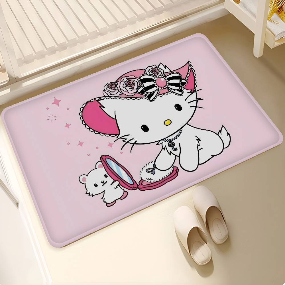 Cute Charmmykitty Door Mat Kids Room Bedroom Decoration Balcony Anti-Slip Doormat Living Room Doormat Area Rug