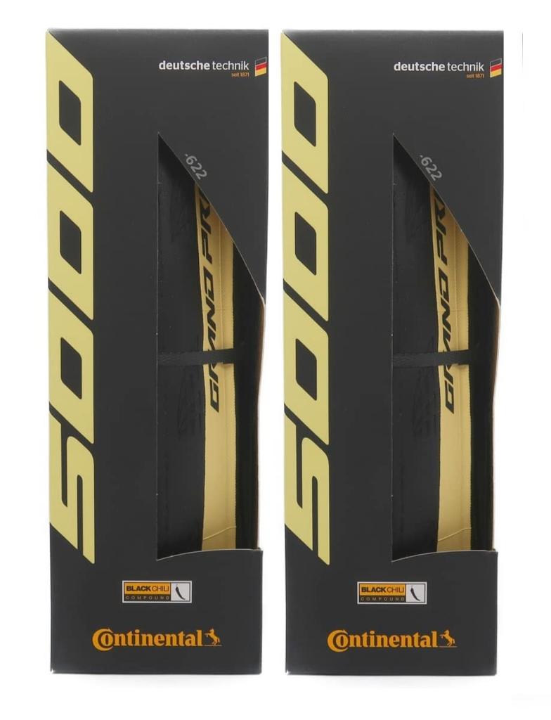 Zestaw 2 piłeczek golfowych Continental Grand Prix 5000, kremowa ścianka boczna, czarne (700x25cm) [Importowany]