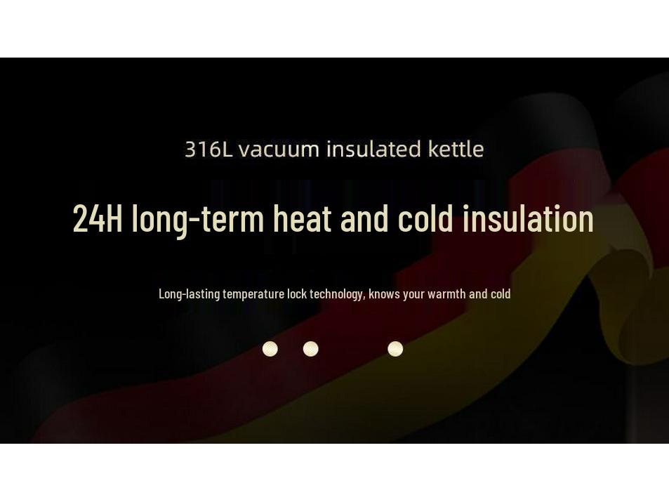 316 Stainless Steel Double-layer Insulated Water Bottle, Anti-scalding, Hot Water Bottle for Home and Commercial Use
