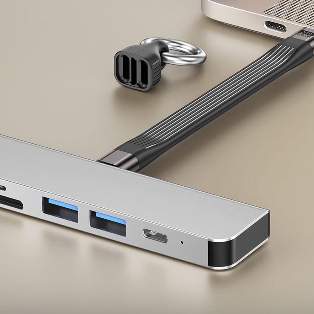 Keychain PD240W USB4 40Gbps FPC Data Cable USB C To Type C Cable For iPhone 15 16 Thunderbolt 3 8K@60Hz USB C Cable Fast Charge