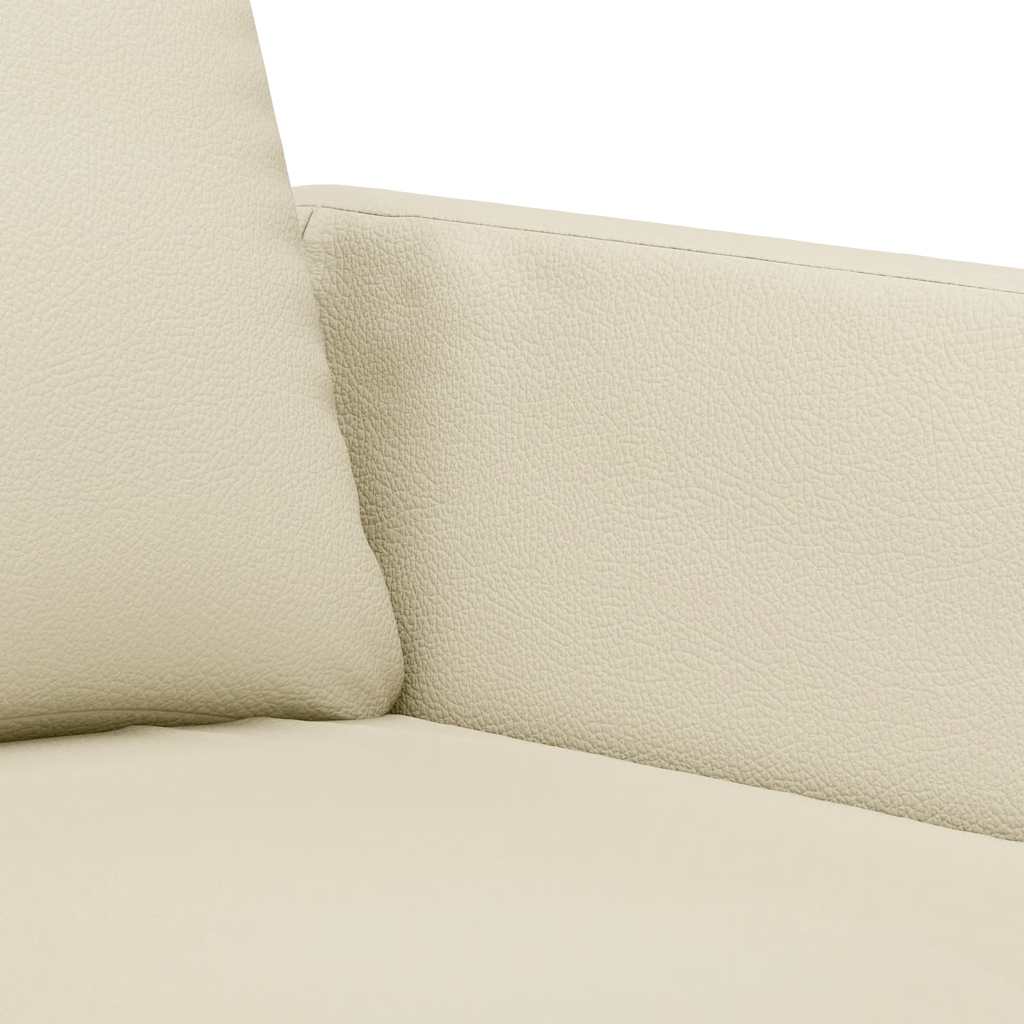 Cream Armchair 60 Cm Faux Leather